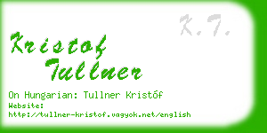 kristof tullner business card