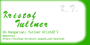 kristof tullner business card